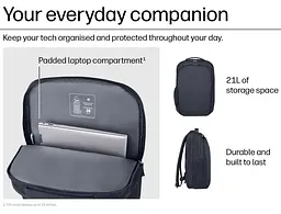 Рюкзак для ноутбука HP HP, Everyday, 16", поліестер, темно-сірий (A08JXAA) - мініатюра 10