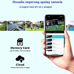 Вулична WiFi IPкамера Besder A22Y 10Мп 2 незалежних об'єктиви чорна WiFi 2.4ГГц і 5ГГц - мініатюра 5