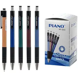 Ручка масляна PIANO синій автомат, 0,7мм РT-323 в асортименті