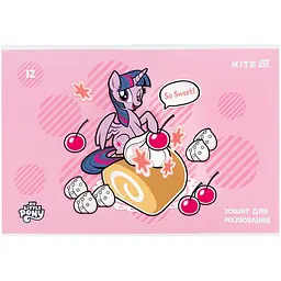 Зошит  для малювання Kite My Little Pony 12 аркушів скоба софт тач (LP25-241)