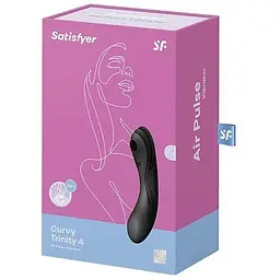 Вакуумний стимулятор із вібрацією Satisfyer Curvy Trinity 4 Black 3 в 1 - мініатюра 6