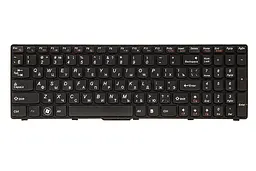 Клавіатура для ноутбука IBM/LENOVO B570, B590, V570 чорний, чорний фрейм