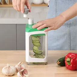 Ручна овочерізка з контейнером Genius Nicer Dicer Кухонний слайсер - терка з насадками 7 в 1 - мініатюра 2