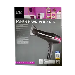 Фен з іонізацією Easy Home GT-HDi-09 2000 Вт 3 рівні обдування холодний режим концентратор 1 шт. чорний (33705-IS) - мініатюра 4