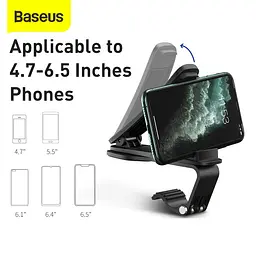 Автомобільний тримач холдер Baseus Big Mouth Pro Car Mount SUDZ-A0S Silver - мініатюра 8