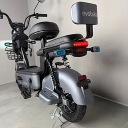 Міський електровелосипед EVOBIKE Nova S 500W з пасажирським сидінням, поворотниками, корзиною та дисплеєм, 48V 12Ah (економний, до 40 км/год), графітові-сірого кольору  - мініатюра 16