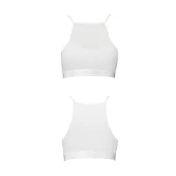 Спортивний топ з прозорою вставкою Passion PS006 TOP L, white