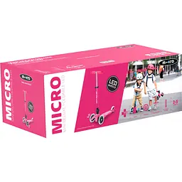 Самокат Micro Mini Deluxe Foldable LED Рожевий (MMD197) - мініатюра 7