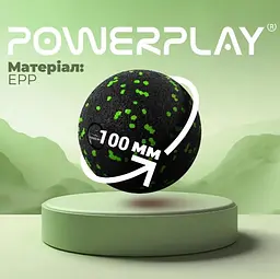 Масажний м'яч PowerPlay PP-4351 Epp Massage Ball (d10) Чорно/Зелений (PP-4351_Green_d10) - мініатюра 5