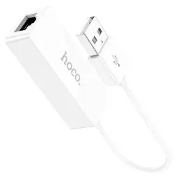 Перехідник - мережева карта Hoco UA22 Acquire Usb ethernet adapter (100 Mbps) - мініатюра 6
