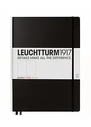 Блокнот Leuchtturm1917 Master Classic А4+, чорний, чисті аркуші (308227)