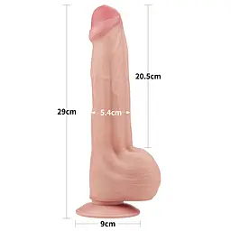 Фалоімітатор 11.5'' King Sized Sliding Skin Dual Layer Dong LOVETOYS 66-LV317051 100411 - мініатюра 3