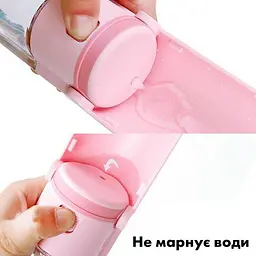 Пляшка для собак Redminut 300 мл поїлка для води портативна в дорогу для вигулу Рожевий - мініатюра 4