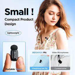 Бездротовий мікрофон BOYA Mini-17 USB-C для Android та ноутбуків, AI голос, шумозаглушення - мініатюра 6