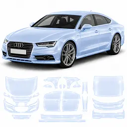 Антигравійна захисна бронеплівка за лекалами для Audi A7 4G 2010-2018 - повний кузов