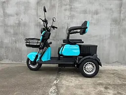 Електроскутер триколісний EVOBIKE Luna TRIO PRO 1200W 60V 20Ah (2026) зі знімним графеновим акумулятором та пасажирським сидінням | Синій - мініатюра 6