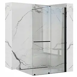 Душова стінка Rea Cortis 100 black REA-K7740 - мініатюра 6