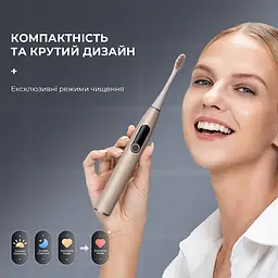 Електрична зубна щітка Oclean X Pro Digital Electric Toothbrush Champagne Gold - мініатюра 9