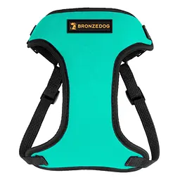Шлея для собак дрібних порід Bronzedog Sport S 16х14х2 см бірюзова - мініатюра 2