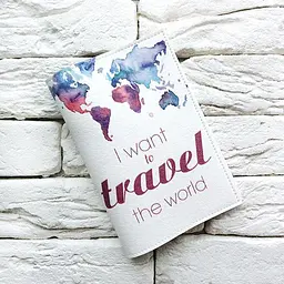 Обкладинка для паспорта I want to the world travel