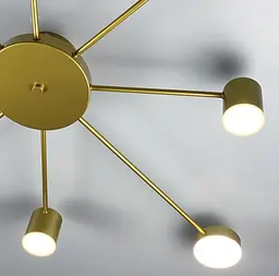 Стельовий LED світильник золотистого кольору Line.F DE 34/8 GD - мініатюра 2