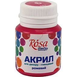 Акрил для декору Rosa Studio 20мл глянцевий рожевий 21009/26891