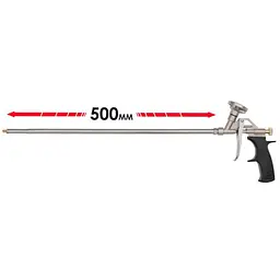 Пістолет монтажний для піни Intertool PT-0650 нікель