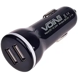 Автомобільний зарядний пристрій Voin 2USB 12/24V - 5V 2.1A (C-2023BK)