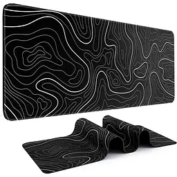 Килимок для миші та клавіатури Topographic / 80×30 см / Black - мініатюра 2