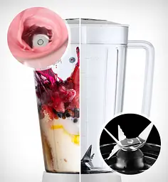 Портативний блендер 3 в 1 Mozano Nutri Sport 450Вт Білий 3 ємності в комплекті - мініатюра 9