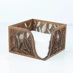Дерев'яна серветниця VANZA LEAF walnut - M (17.5 см) - мініатюра 11