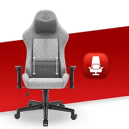 Комп'ютерне крісло Hell's Chair HC-1006 Grey-Black тканина - мініатюра 7