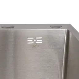 Кухонна мийка інтегрована Lidz Handmade H6350L крило ліворуч (LDH6350BRUL45588) Brushed Steel 3,0/1,0 мм, Нержавіюча сталь - мініатюра 4