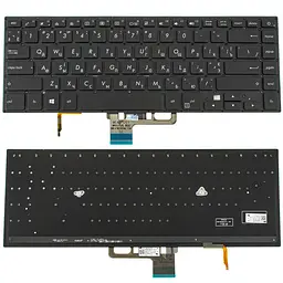 Клавіатура для ноутбука ASUS (UX550 series) ukr чорний без фрейму підсвічування клавіш