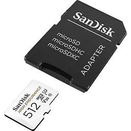 Карта пам'яті SanDisk microSDXC High Endurance 512GB UHS-I U3 V30 + SD Adapter (SDSQQNR-512G-GN6IA) [136567] - мініатюра 2