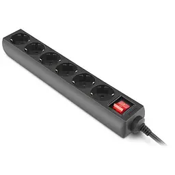 Мережевий фільтр живлення REAL-EL RS-6 Protect M 3m, black (EL122300034) - мініатюра 4