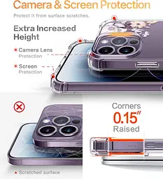 GVIEWIN Призначений для iPhone 14 Pro Max Чохол, Захисна плівка для екрану + Захисна плівка для камери Квітковий ударостійкий - мініатюра 5