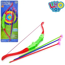 Лук іграшковий LimoToy 58 см зі стрілами на присосках M0013
