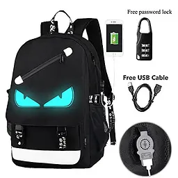 Міський рюкзак 46х30х14 см на 35 л з USB-портом / Рюкзак з USB, що світиться в темряві New Eyes - мініатюра 3