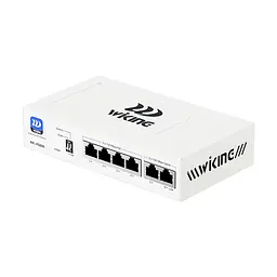 PoE-комутатор 6-портовий некерований Wiking WK-PS206 V2, 4x100Mbps PoE, 2x100Mbps Uplink, 45W (73-00270) - мініатюра 4