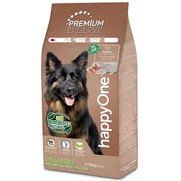 Сухой корм для собак happyOne Premium Adult Dog Hypoallergenic гипоаллергенный с ягненком 15 кг