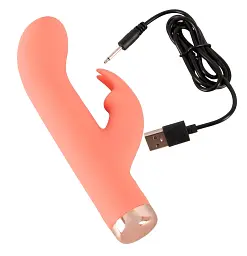 Вібратор-кролик You2Toys Peachy Mini Rabbit, 16.7 см (персиковий) - мініатюра 6