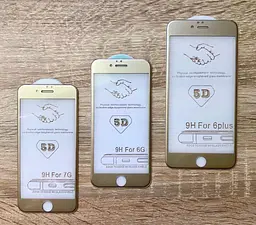 Захисне скло 3D iPhone 6 6s бронь екрана дисплея Rinco rose gold - мініатюра 5