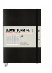 Блокнот Leuchtturm1917 Середній, М'яка обкладинка, чорний, клітинка (310337)