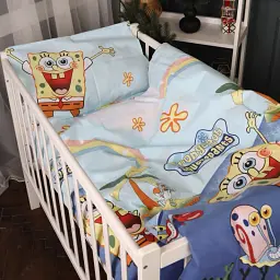 Простирадло MirSon Kids Time 17-0684-1 Spanch Bob Бязь 150х200 см (2200010433968) - мініатюра 2