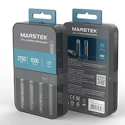 Акумуляторні батарейки Marstek 5070С AA 1000mAh/3.7V/3700mWh з роз'ємом USB Type-C, 4шт (5070C) - мініатюра 4