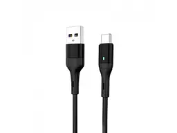 Кабель SkyDolphin S06T LED Smart Power USB-Type-C 1м, Black (USB-000557)