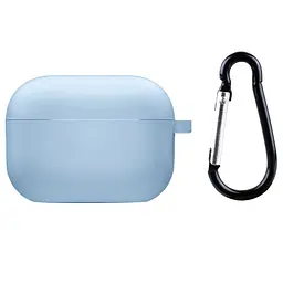 Силіконовий футляр з мікрофіброю для навушників Airpods 4 Блакитний / Lilac Blue