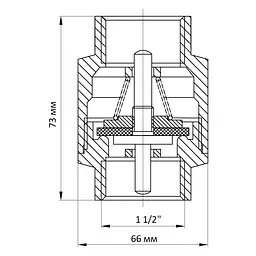 Клапан зворотний New Koer 1-1/2" KR.172 KR2803 - мініатюра 3