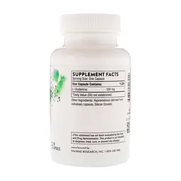 Амінокислота Thorne Research L-Глютамин, L-Glutamine, 90 капсул (THR-51802) - мініатюра 2
